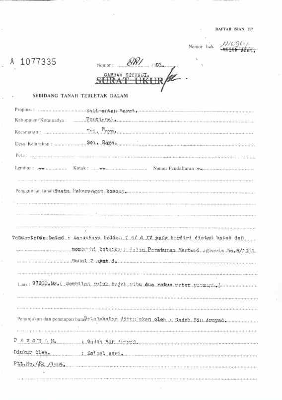 tanah kubu raya