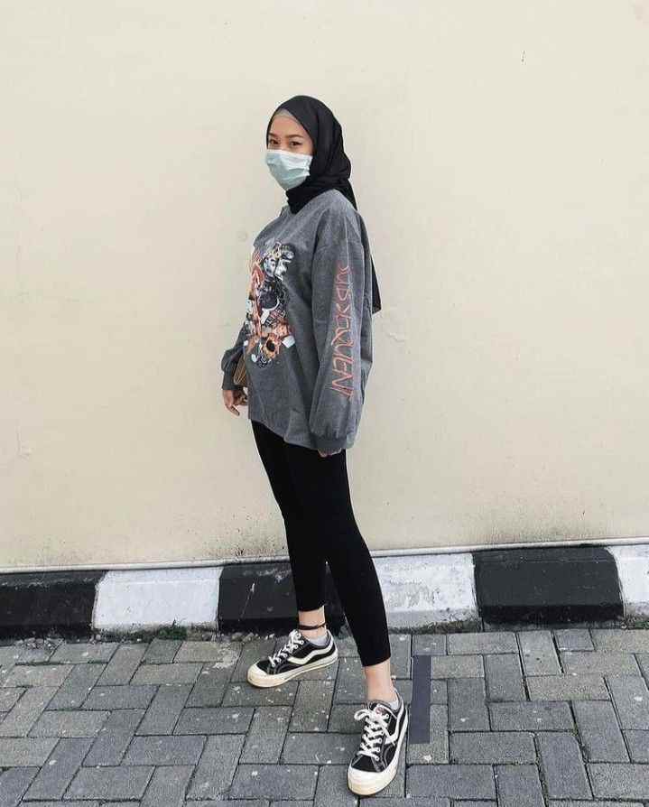 legging dan windbreaker jacket